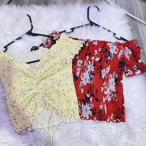 Off the shoulder Crop top bundle
